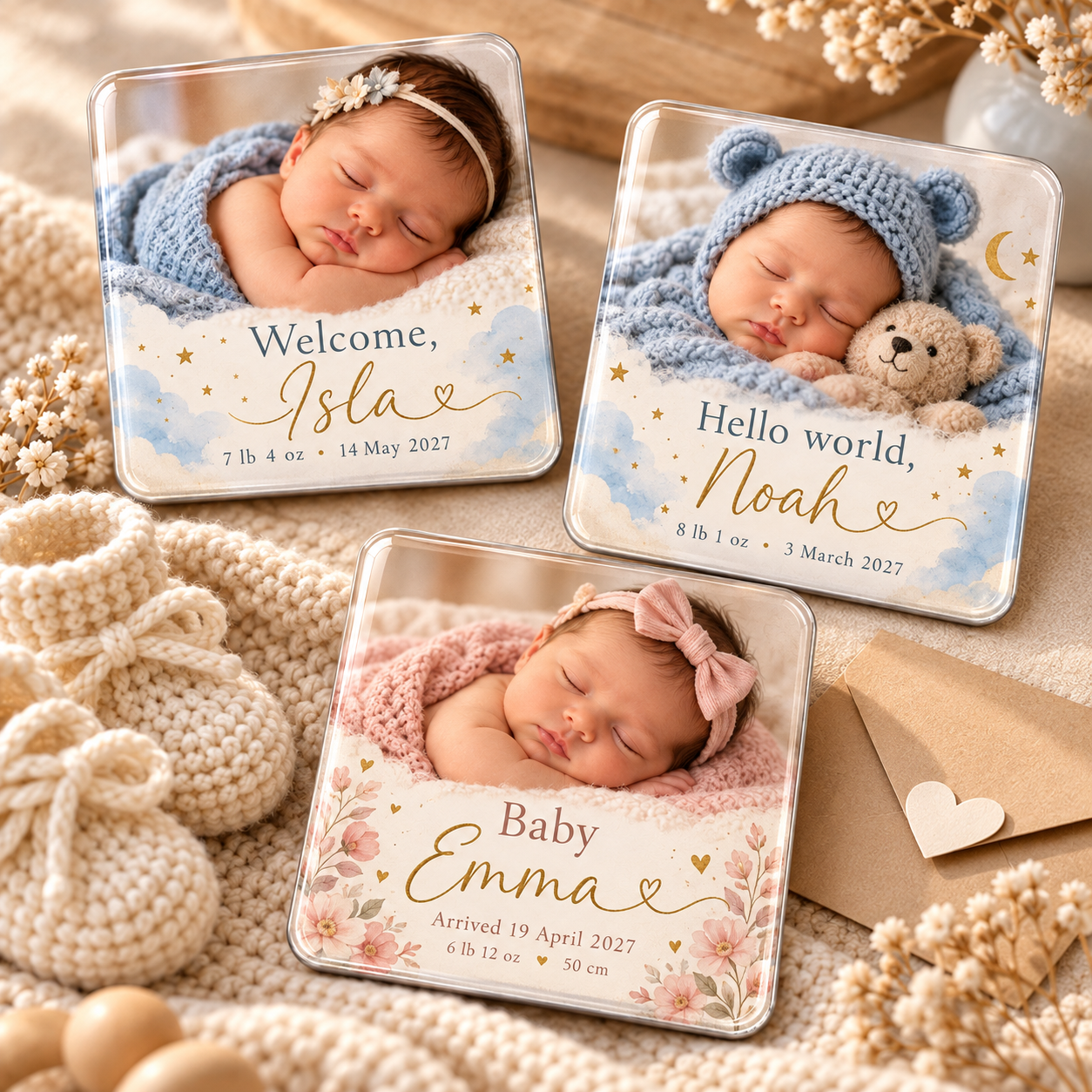 Personalized Baby Announcement Magnet — photo 2 of 5