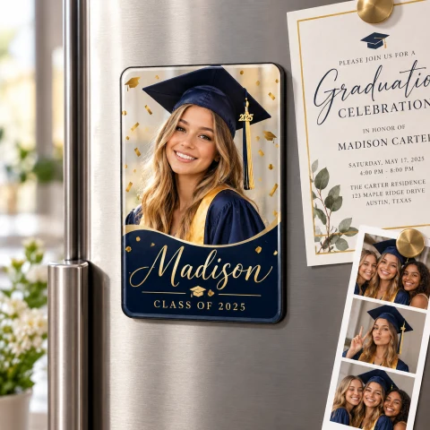 Personalized Graduation Photo Magnet — Photo 3