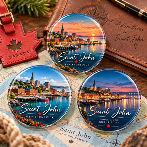 Saint John Skyline Acrylic Magnet — Photo 2