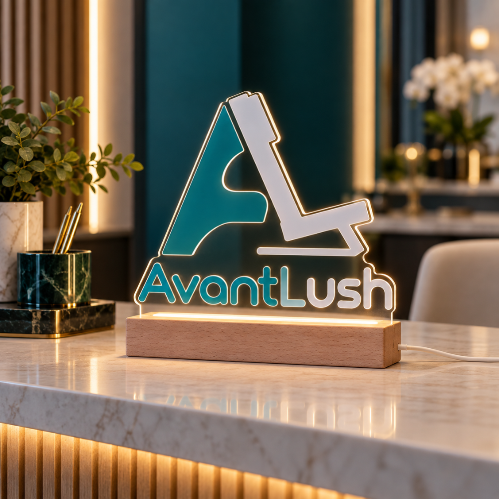 Custom Business Logo Acrylic LED Lamp