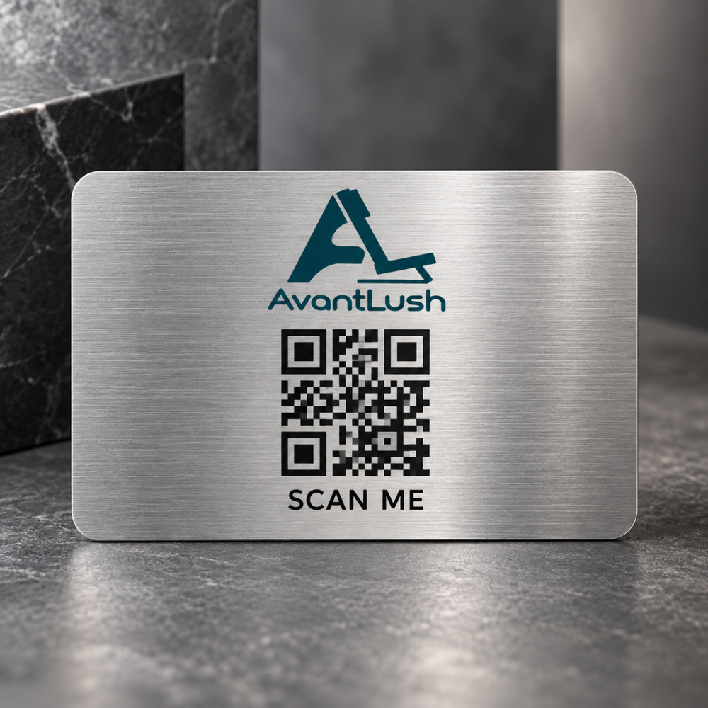 Silver Brushed Metallic Business Cards — photo 3 of 5
