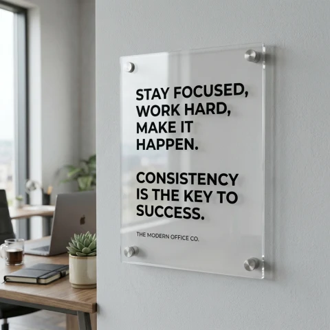 Office Quote Acrylic Wall Display — Photo 5