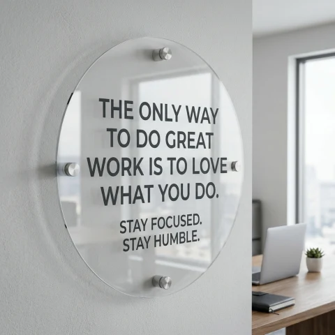 Office Quote Acrylic Wall Display — Photo 7