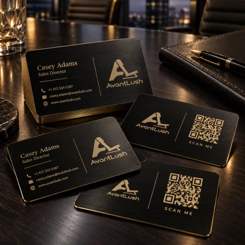 Black & Gold Executive Premium Business Cards — Photo 3
