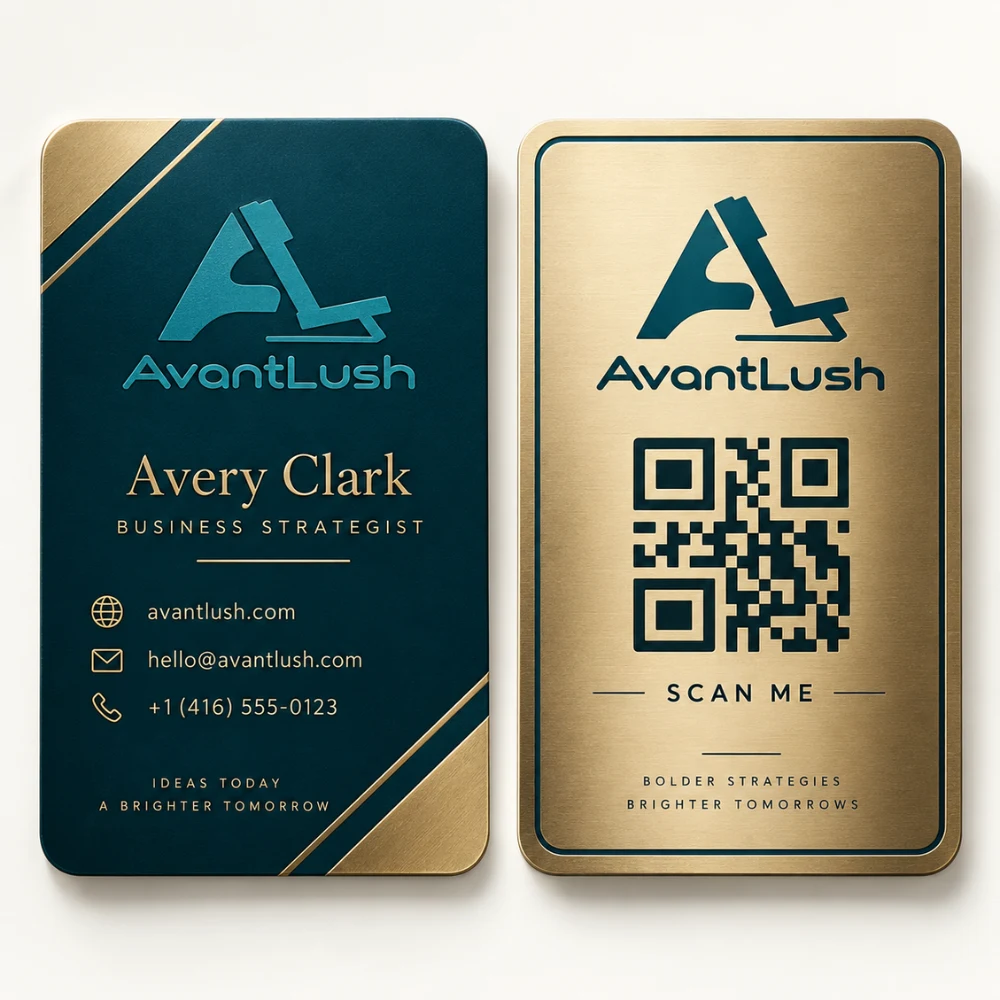 Gold & Teal Executive Premium Business Cards