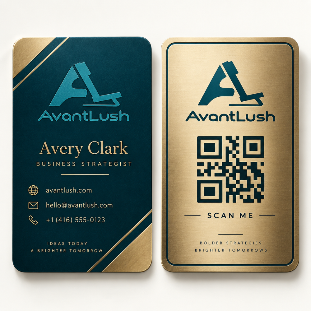 Gold & Teal Executive Premium Business Cards — photo 5 of 5