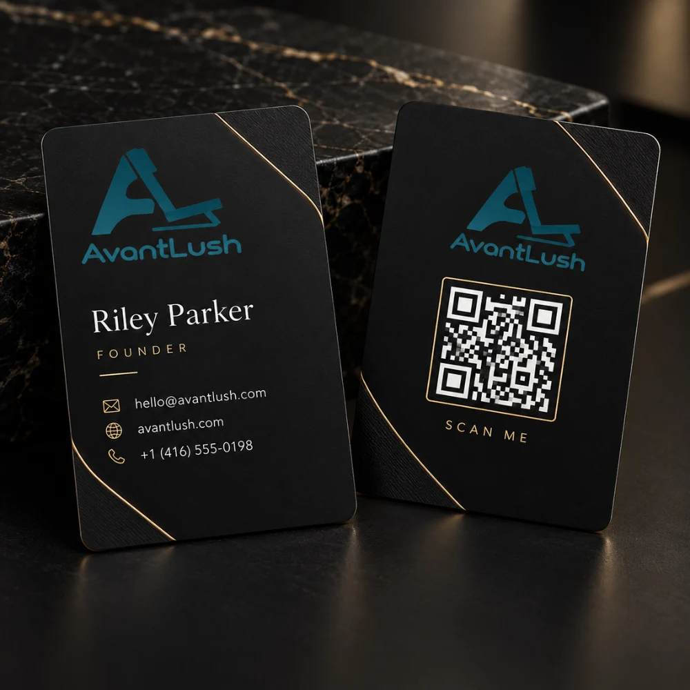 Premium Black Business Cards