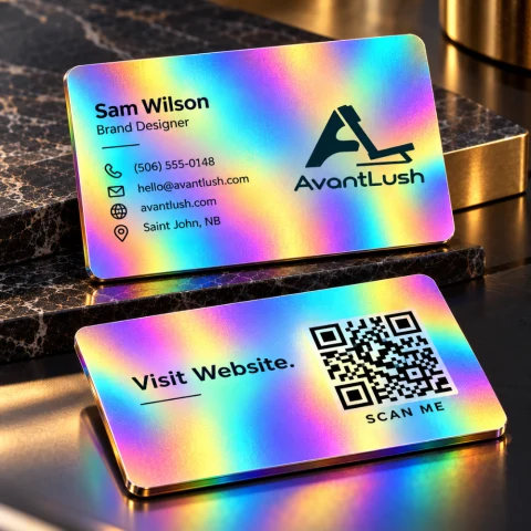 Rainbow Holographic Business Cards — Photo 5