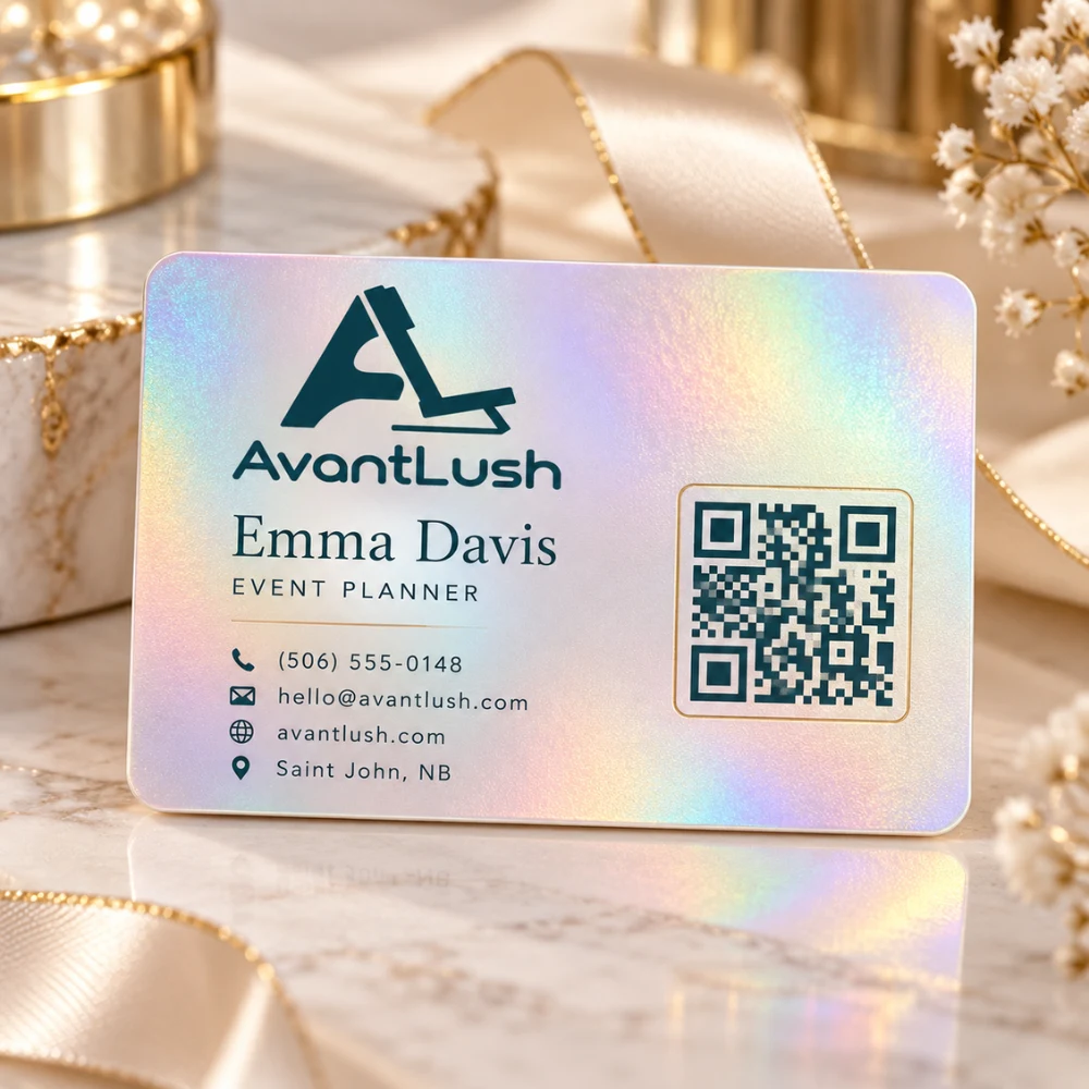 Pearl Holographic Business Cards