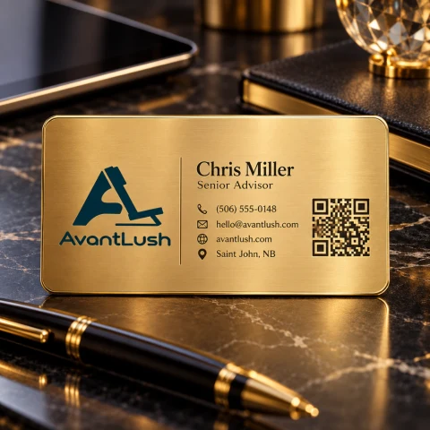 Gold Executive Premium QR Code Business Cards — Photo 2