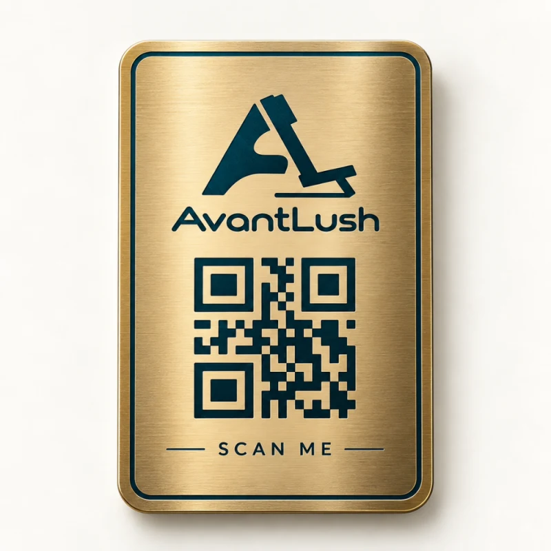 Gold & Teal Executive Premium QR Code Business Cards