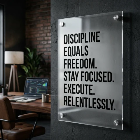 Plan, Focus, Finish Acrylic Office Wall Art — Photo 3