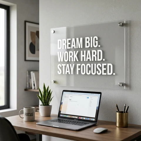 Plan, Focus, Finish Acrylic Office Wall Art — Photo 2