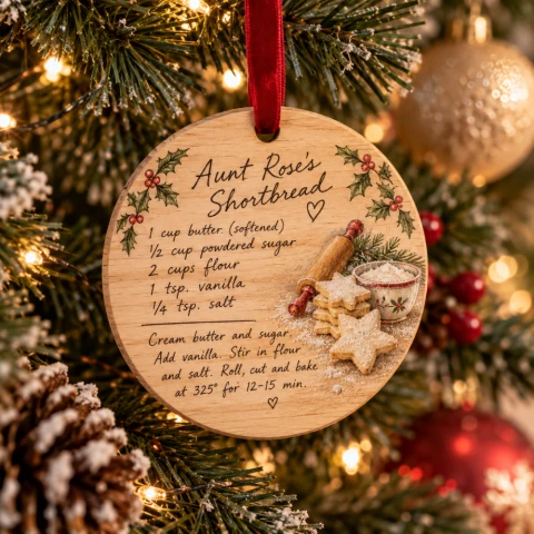 Personalized Handwritten Recipe Ornament — Photo 5