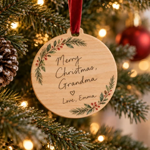Personalized Handwriting Message Ornament — Photo 3