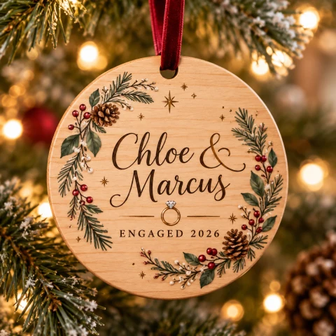 Personalized Engagement Ornament — Photo 5