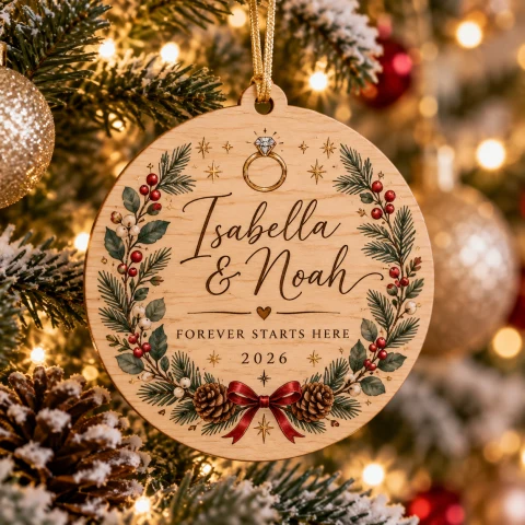 Personalized Engagement Ornament — Photo 2