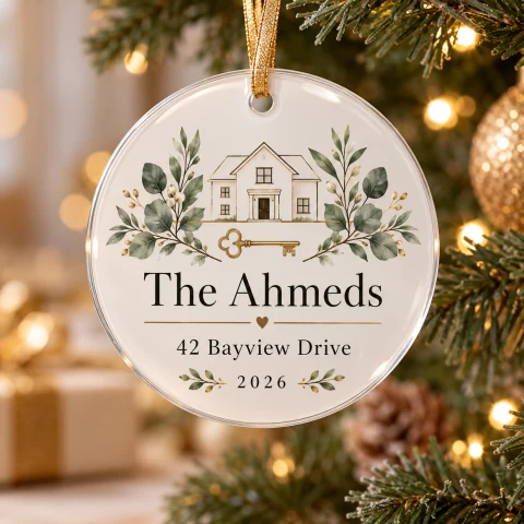 Personalized Realtor Closing Gift Ornament — Photo 1