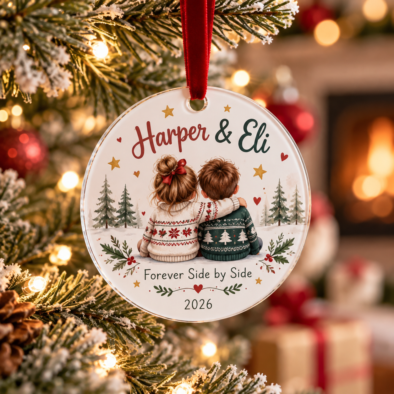 Personalized Sibling Ornament — photo 2 of 5