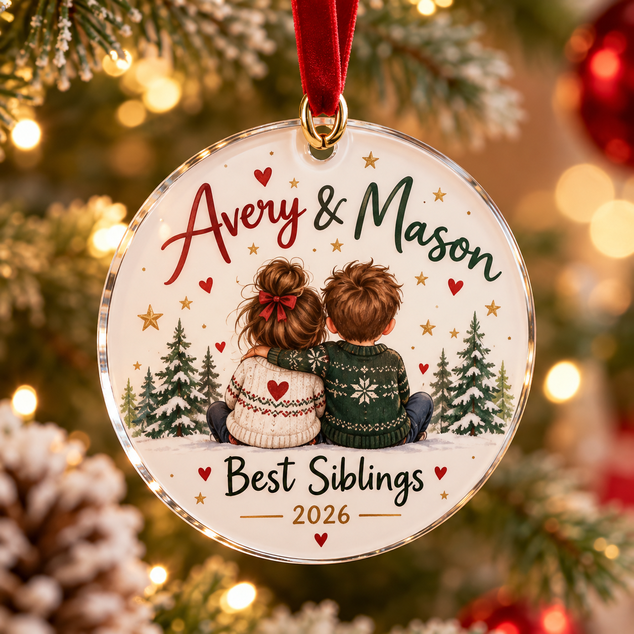 Personalized Sibling Ornament — photo 5 of 5