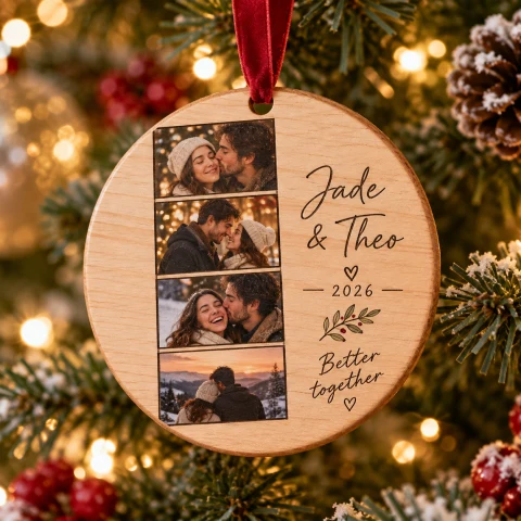 Personalized Couple Photo Strip Ornament — Photo 5