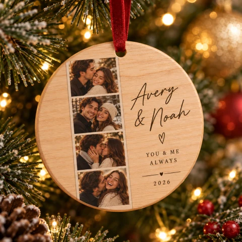Personalized Couple Photo Strip Ornament — Photo 4