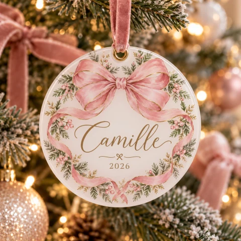 Personalized Bow Name Ornament — Photo 4