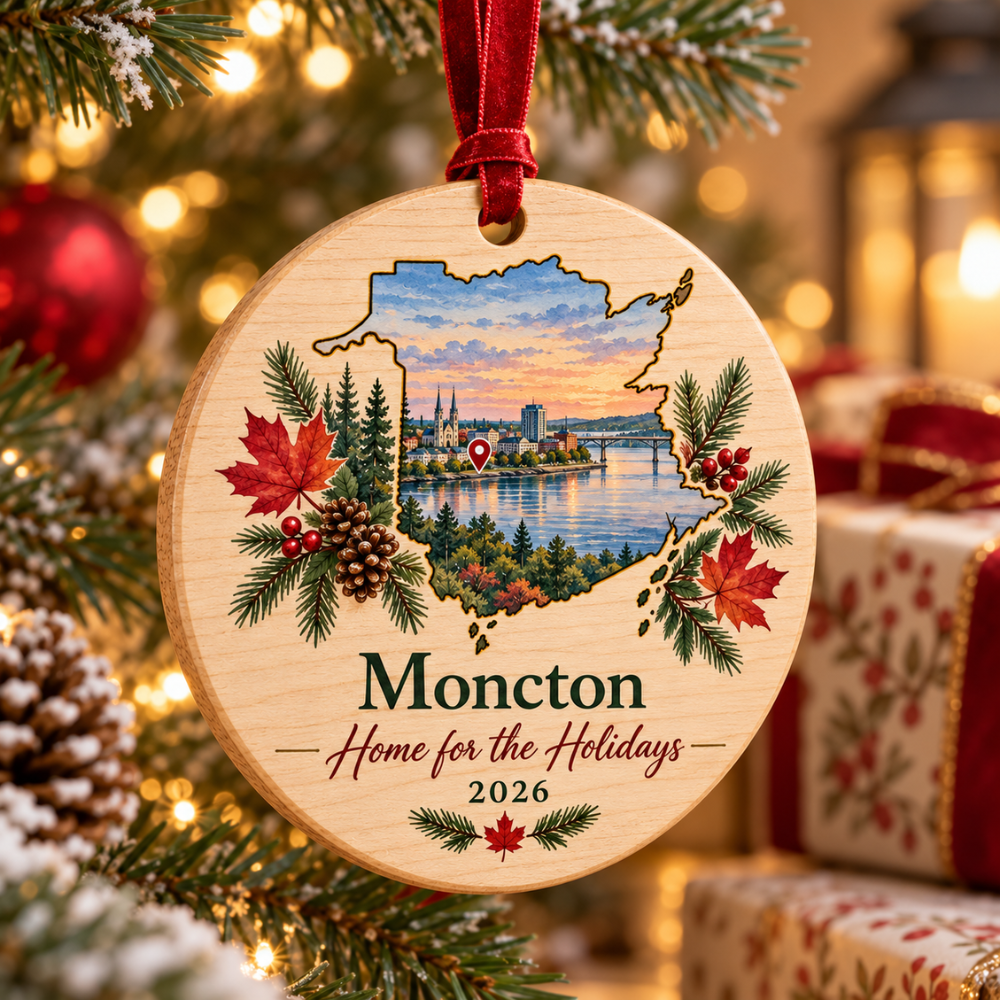 New Brunswick Map Personalized Ornament - Moncton — photo 2 of 5