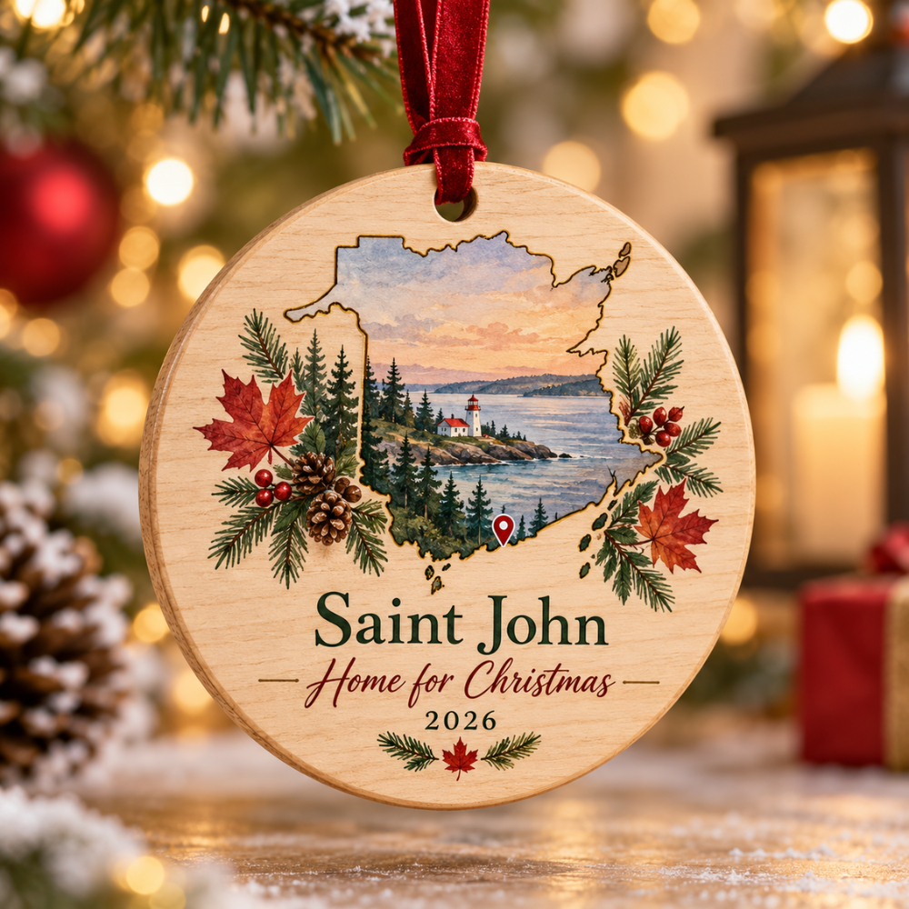 New Brunswick Map Personalized Ornament - Moncton — photo 4 of 5