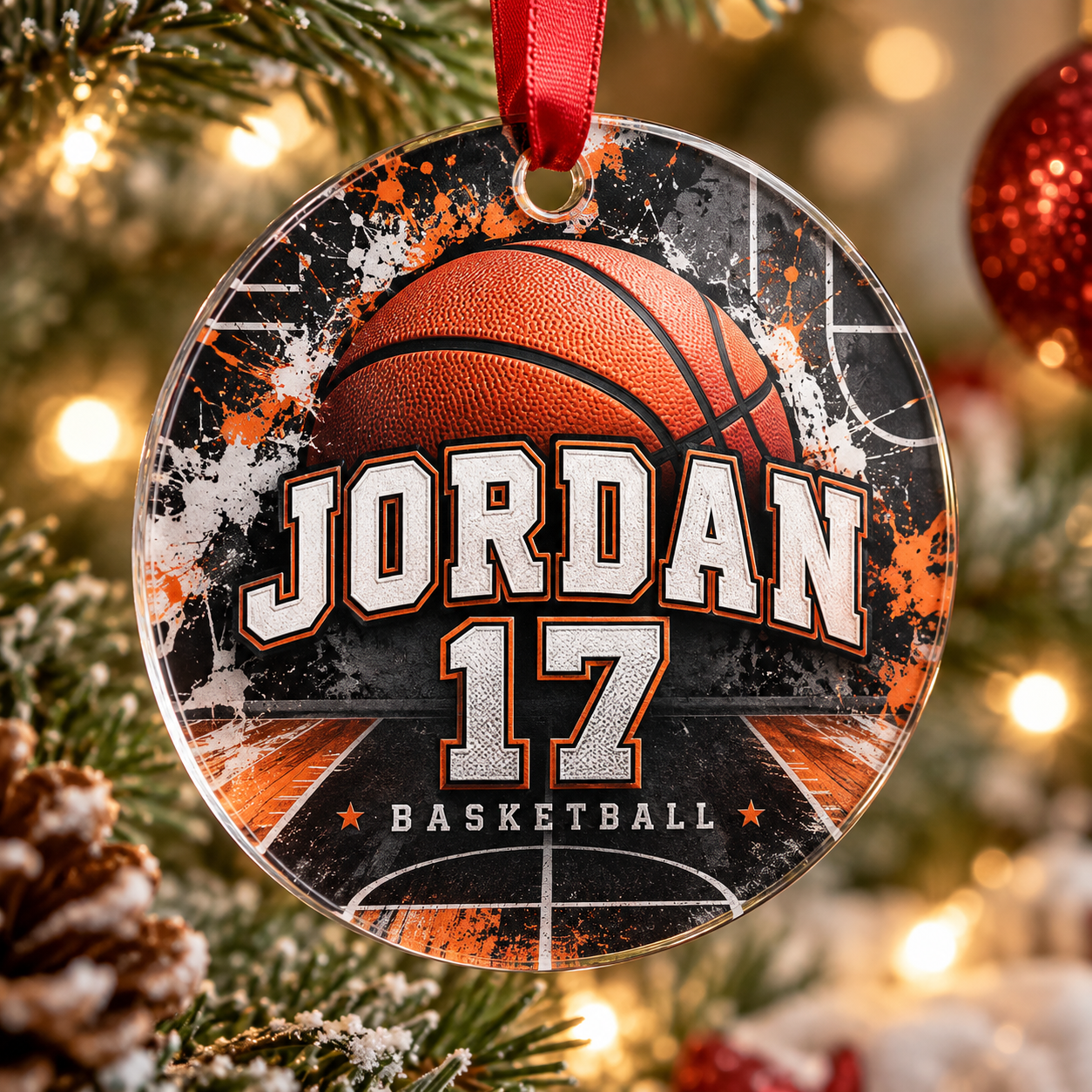 Personalized Basketball Sports Team Ornament