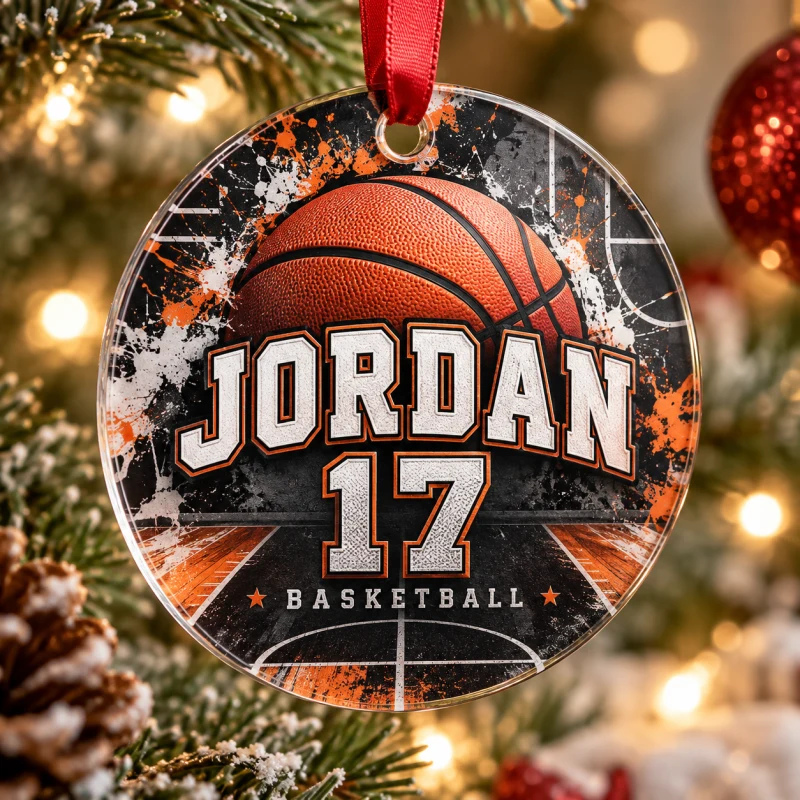 Personalized Basketball Sports Team Ornament