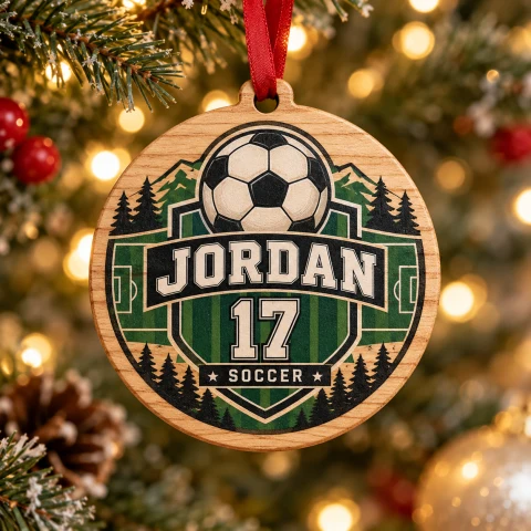 Personalized Soccer Sports Team Ornament — Photo 3