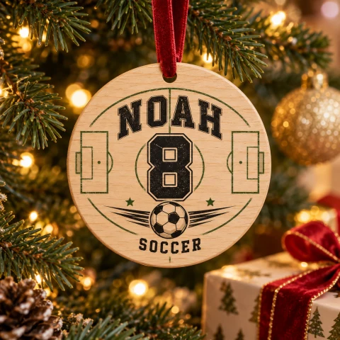 Personalized Soccer Sports Team Ornament — Photo 4