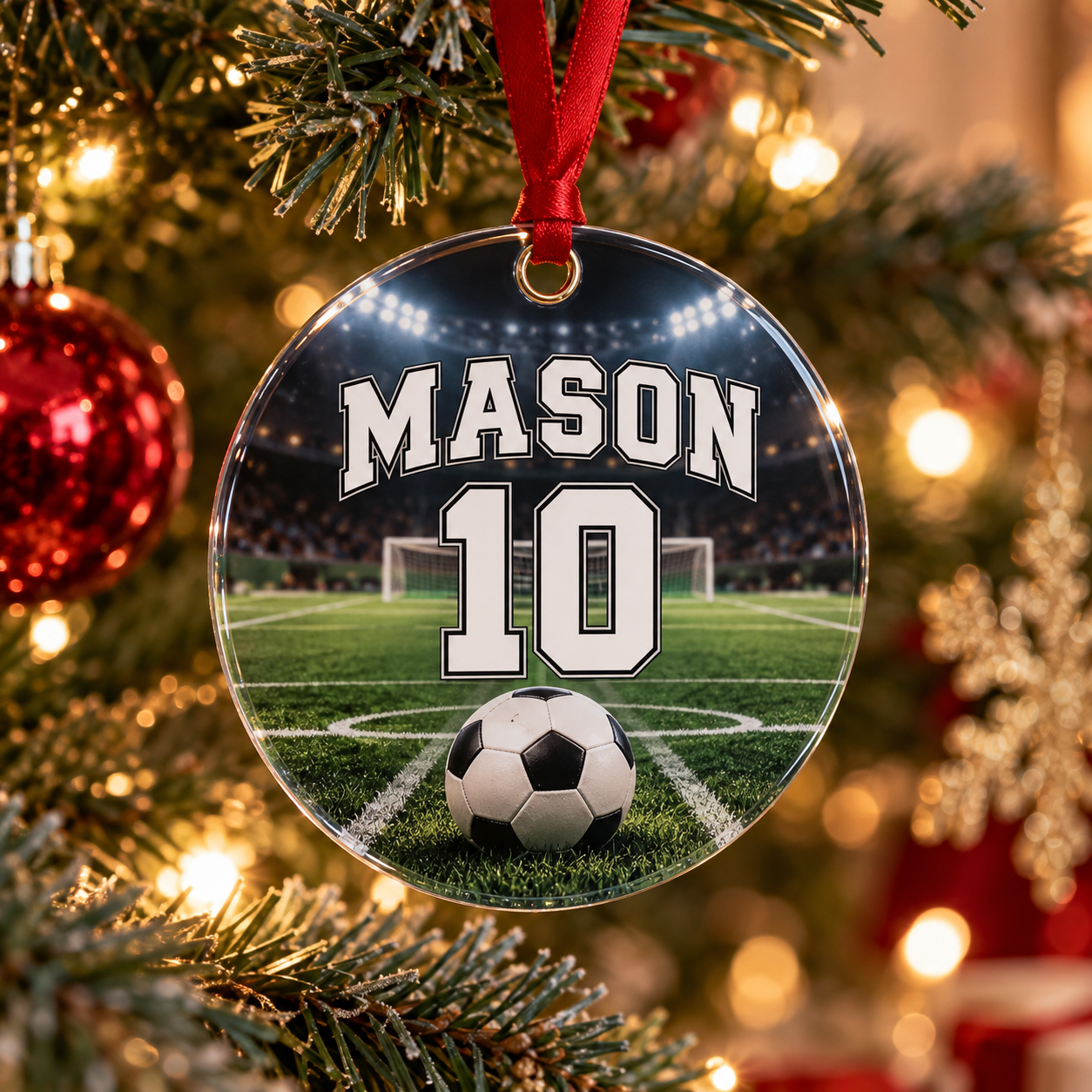 Personalized Soccer Sports Team Ornament