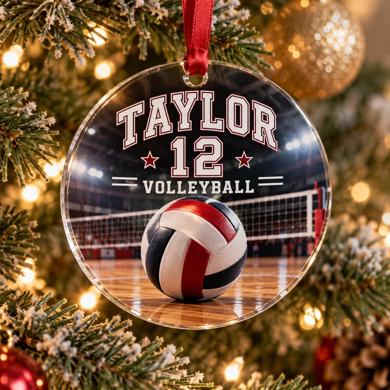 Personalized Volleyball Sports Team Ornament