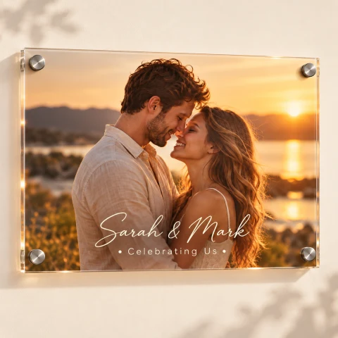 Personalized Round Acrylic Anniversary Photo Print — Photo 6