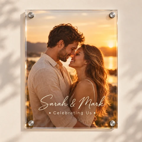 Personalized Round Acrylic Anniversary Photo Print — Photo 7