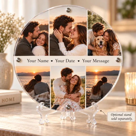 Personalized Round Acrylic Photo Collage — Photo 4