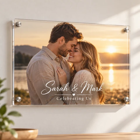Personalized Round Acrylic Anniversary Photo Keepsake — Photo 6
