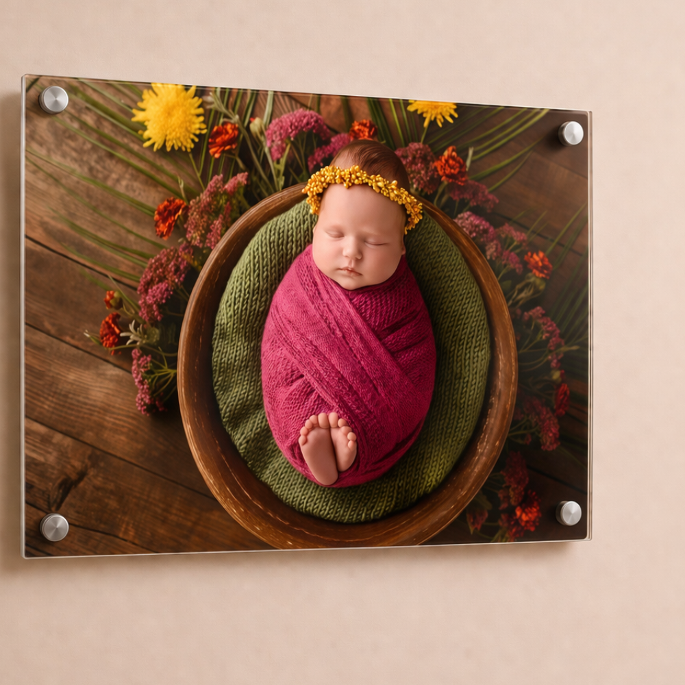 Round Personalized Baby Acrylic Keepsake Frame — photo 7 of 7