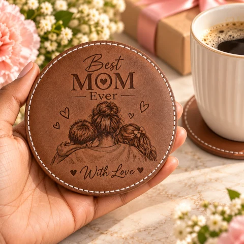 Personalized Mother’s Day Family Names Coasters - Set of 2 — Photo 3
