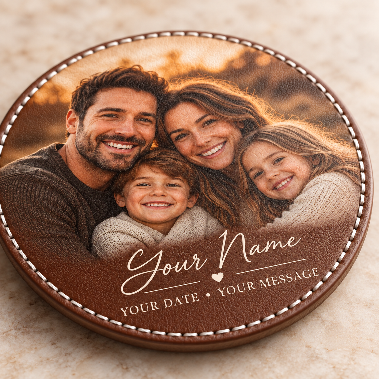 Personalized Family Photo Coaster Set of 6 — photo 5 of 7
