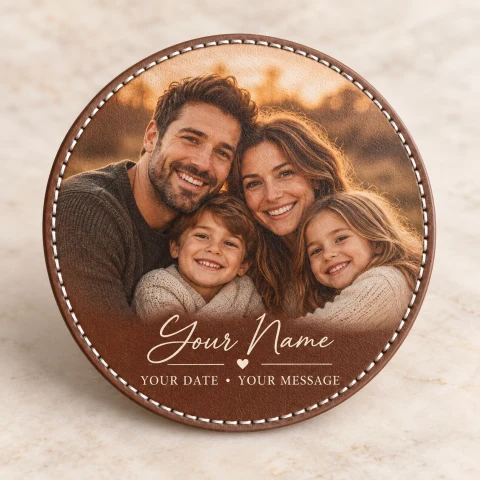 Personalized Family Photo Coaster Set of 6 — Photo 7