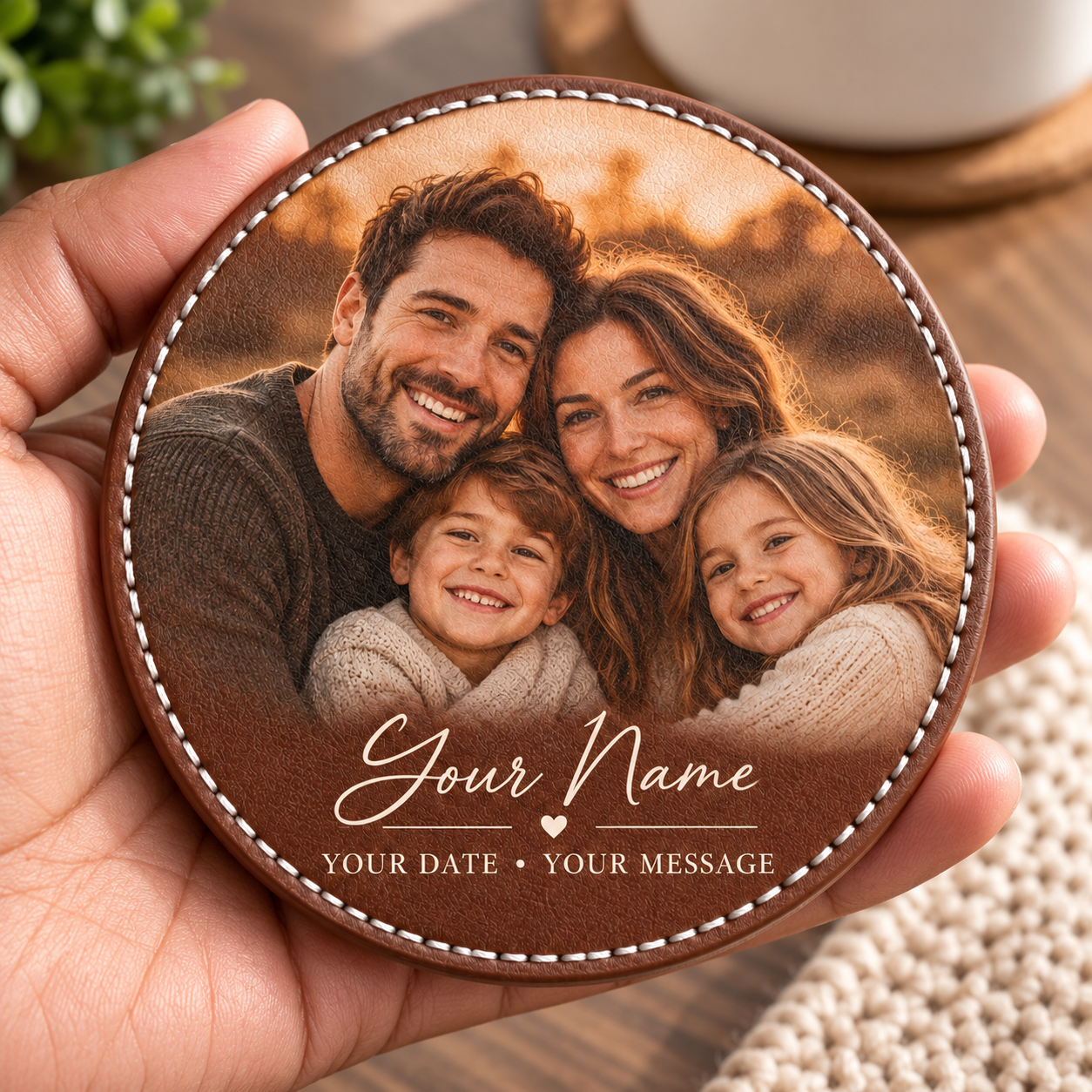 Personalized Family Photo Coaster Set of 6 — photo 4 of 7