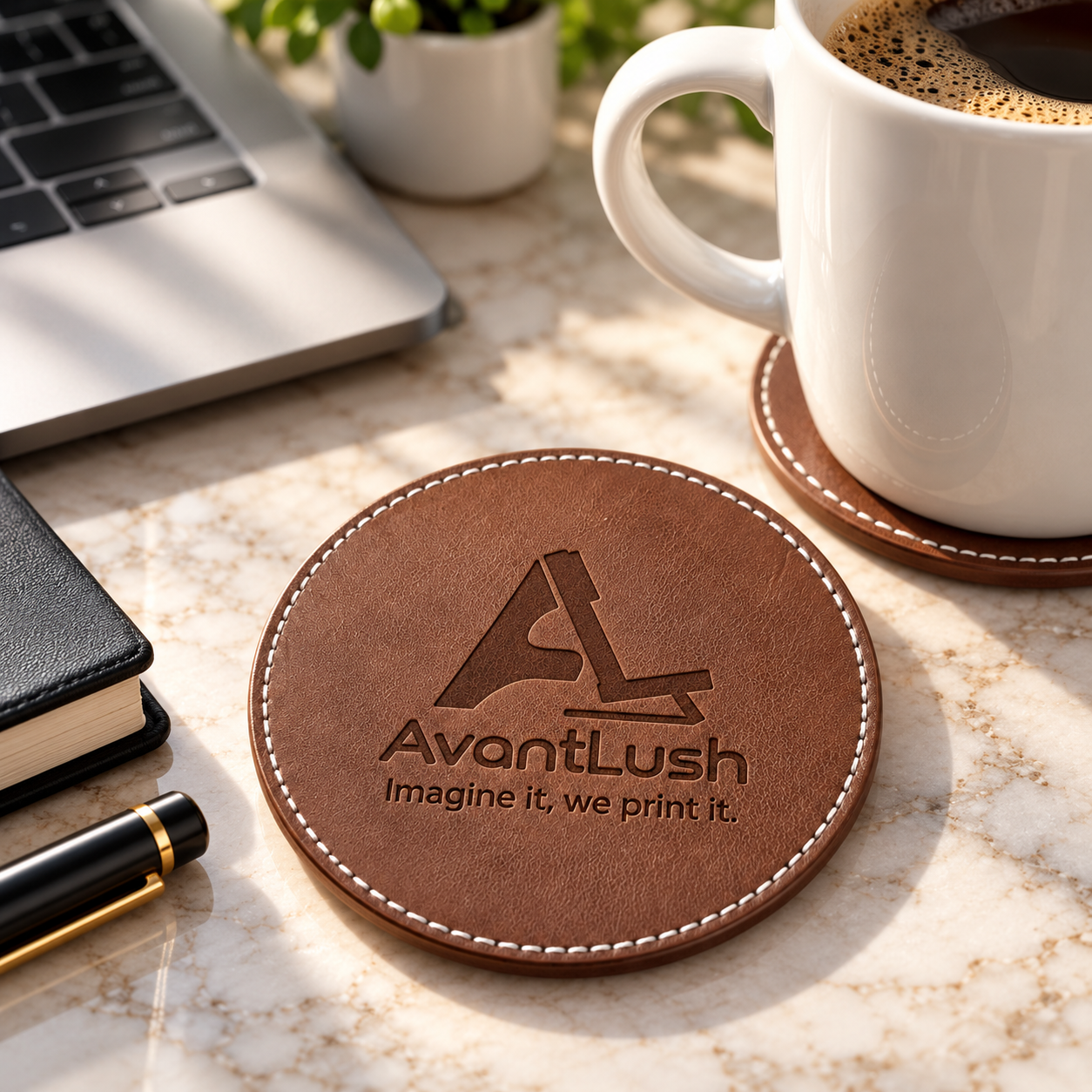 Custom Business Logo Coaster Set of 6 — photo 3 of 7
