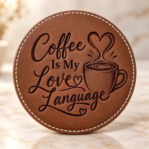 Coffee Is My Love Language Coaster - Set of 4 — Photo 2