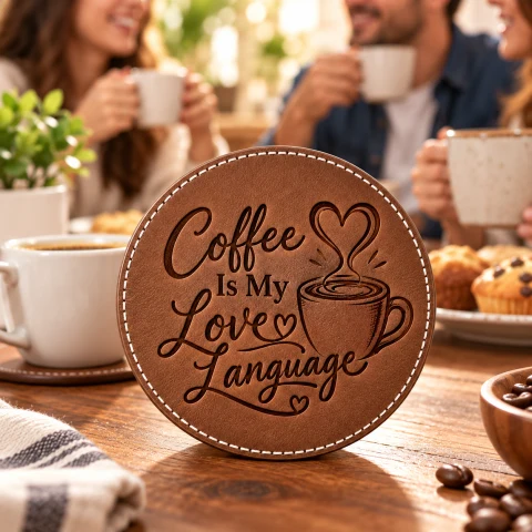 Coffee Is My Love Language Coaster - Set of 4 — Photo 1