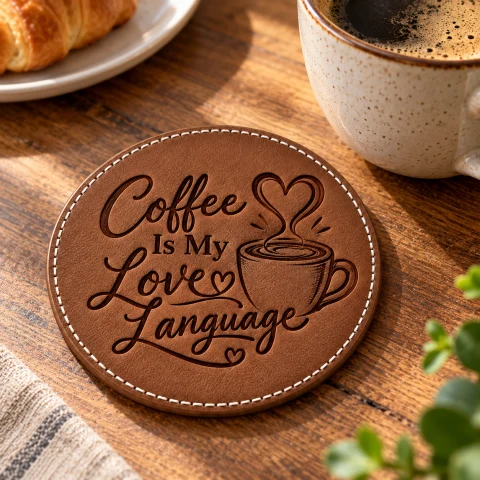 Coffee Is My Love Language Coaster - Set of 4 — Photo 4