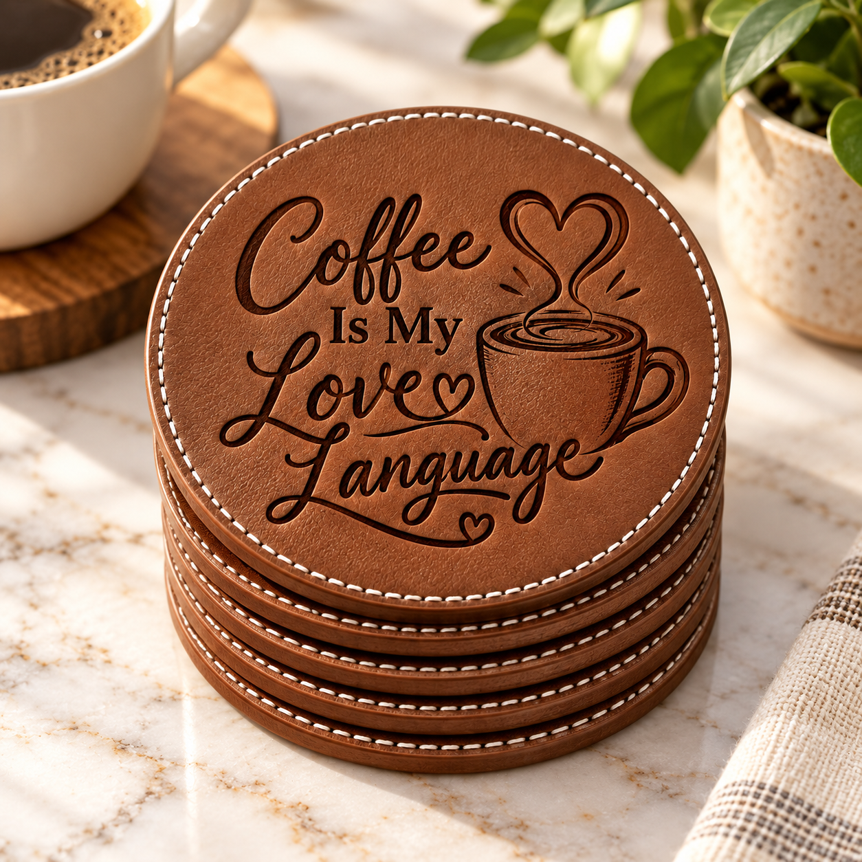 Coffee Is My Love Language Coaster Set of 4 — photo 5 of 6