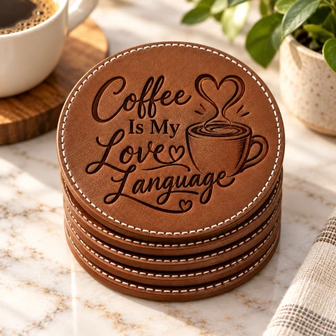 Coffee Is My Love Language Coaster - Set of 4 — Photo 5
